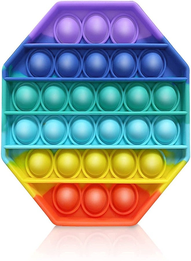 ZILLOQUIL Combo Push Pop Bubble Sensory Fidget Toy Set,Pop It Push Pop Silicone -Relief Items Popper Fidget Educational Toys for Special Needs Toys, Family and Friends (Octa+Round Popit) - Image 3